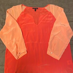 EILEEN FISHER Tunic Silk Perfect S Orange Peach